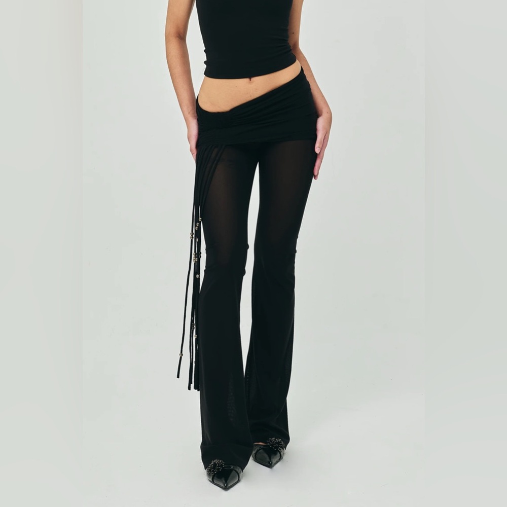 GHOSTBOY MESH WHIP PANTS BLACK
